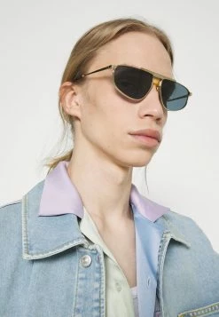 Gucci - Unisex Sonnenbrille - Gold-coloured/gold-coloured/blue