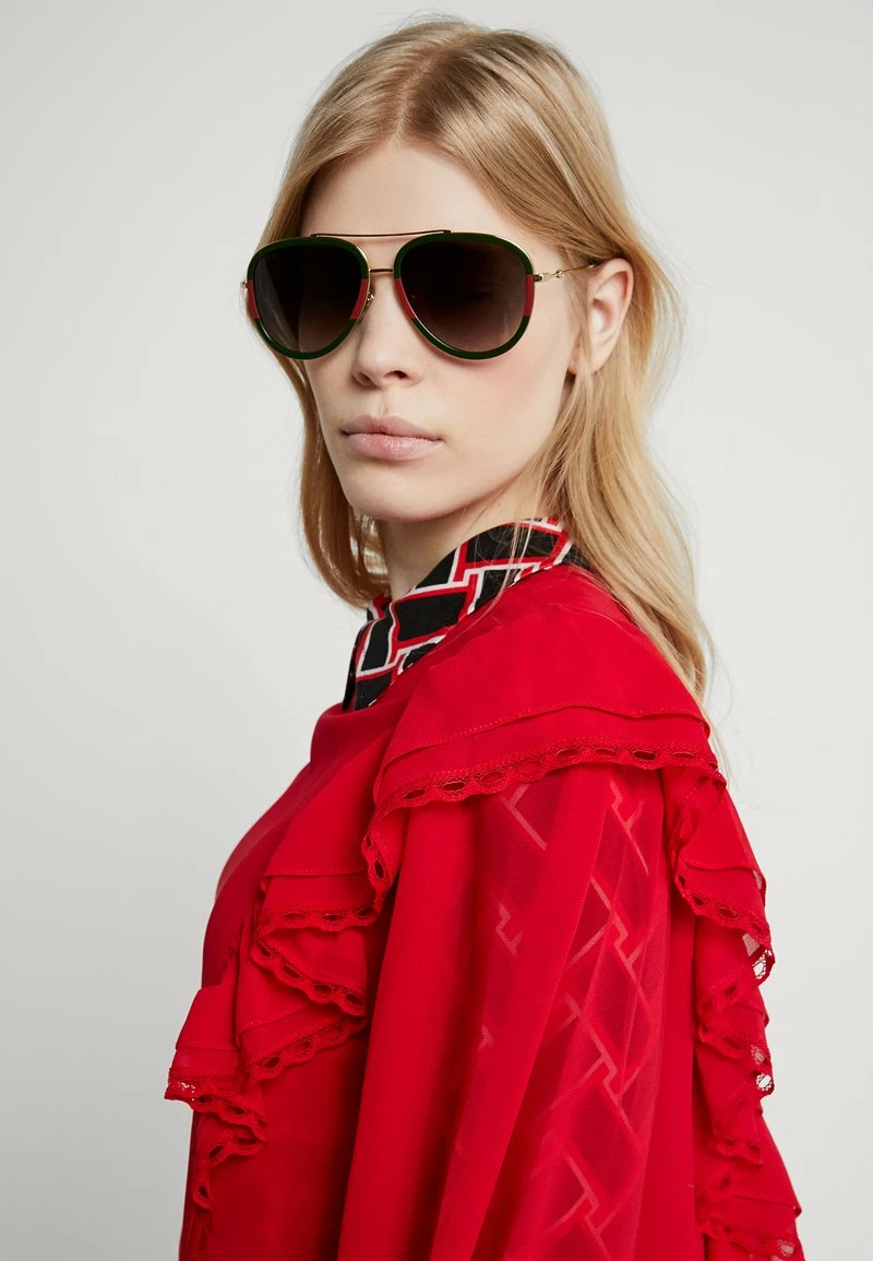 Gucci - Damen Sonnenbrille - Gold/green 4 Gucci - Damen Sonnenbrille - Gold/green – Bild 2