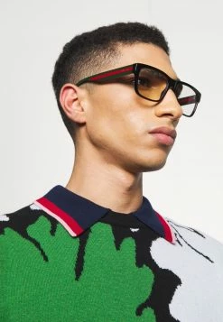 Gucci BLUE & BEYOND - BLUE LIGHT & PHOTOCHROMIC UNISEX - Sonnenbrille - Black/green/yellow