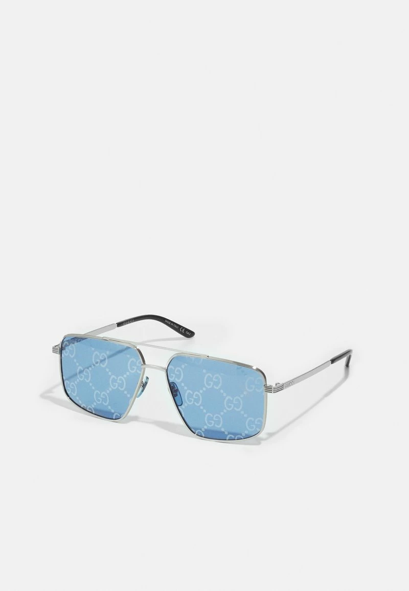 Gucci UNISEX - Sonnenbrille - Silver-coloured/blue 3 Gucci UNISEX - Sonnenbrille - Silver-coloured/blue