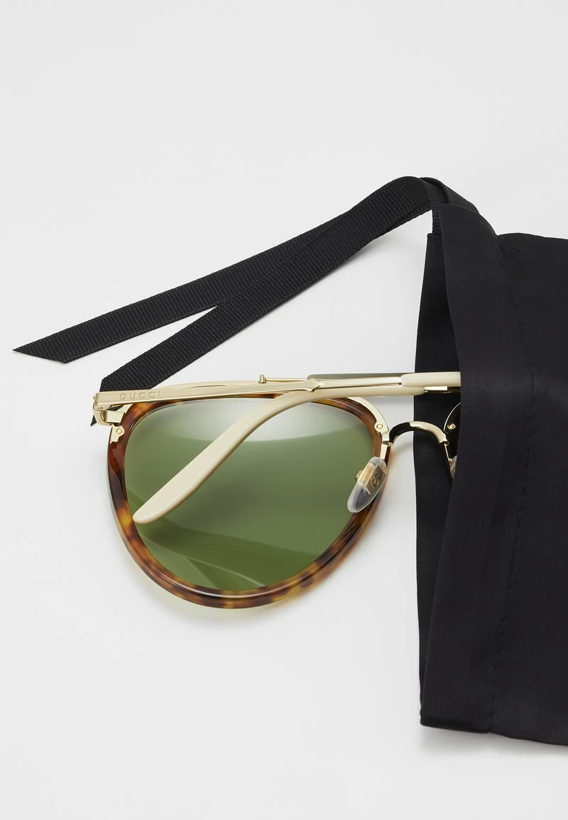 Gucci - Unisex Sonnenbrille - Havana/gold-coloured/green 5 Gucci - Unisex Sonnenbrille - Havana/gold-coloured/green – Bild 3