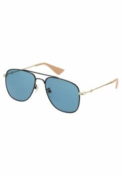 Gucci Sonnenbrille - Black/gold-coloured/blue - Unisex -Günstiges Gucci || Knirps Geschäft b66f52db77264569801d83d81d5bfb45