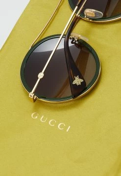 Gucci Sonnenbrille - Gold-coloured/green - Damen -Günstiges Gucci || Knirps Geschäft c5dea9bf092c475c9a3f447012d4d4fe