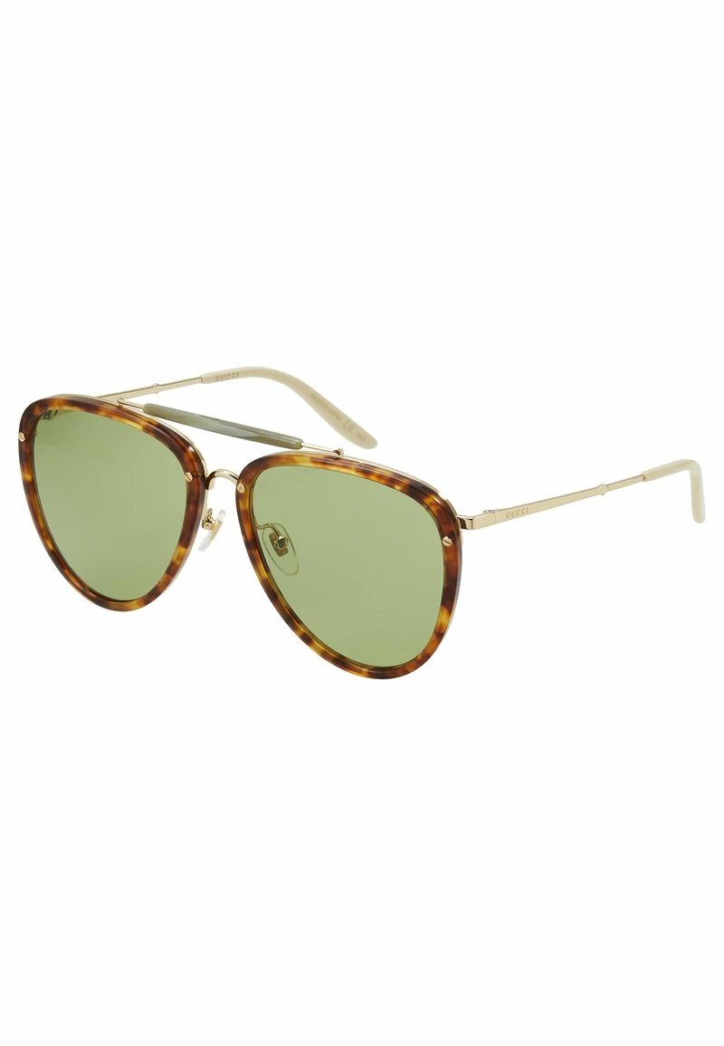 Gucci - Unisex Sonnenbrille - Havana/gold-coloured/green 4 Gucci - Unisex Sonnenbrille - Havana/gold-coloured/green – Bild 2