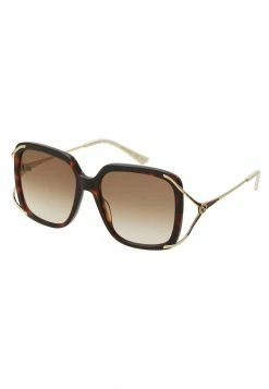 Gucci - Damen Sonnenbrille - Havana/gold-coloured/brown -Günstiges Gucci || Knirps Geschäft f952fd1e60b245449caaf4bec0efa32a